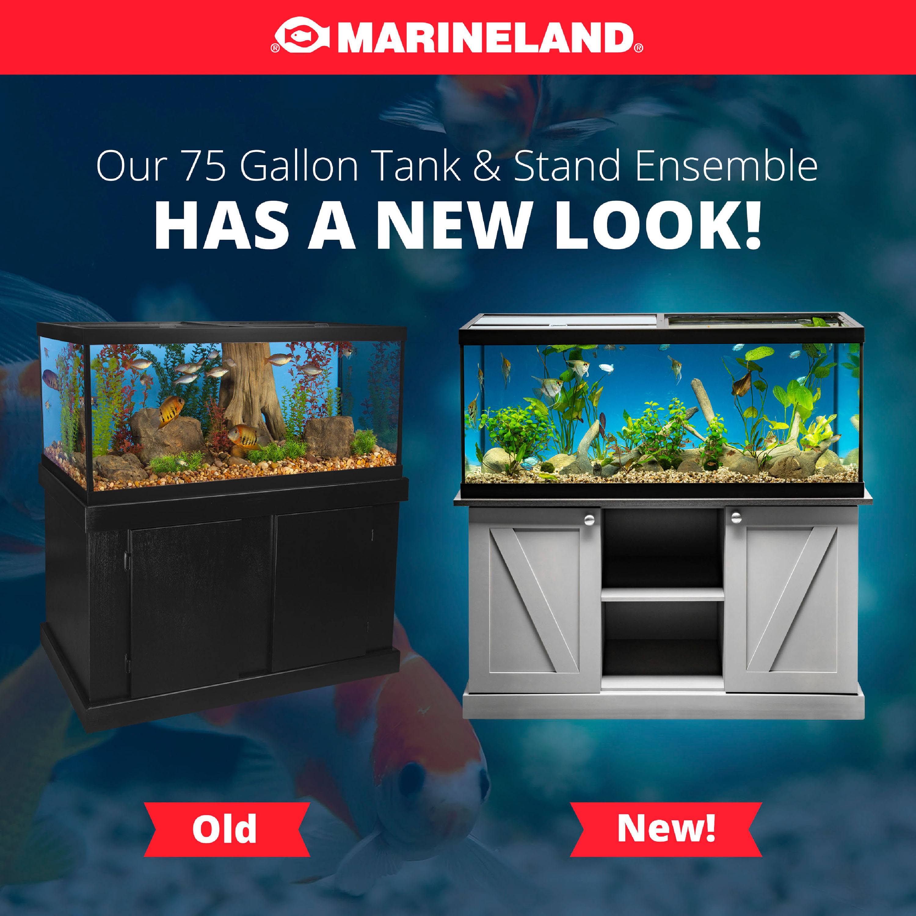 Marineland High Definition LED Ensemble 75 Gallon Farmhouse